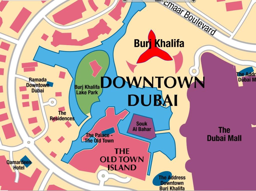 dubai night tour map